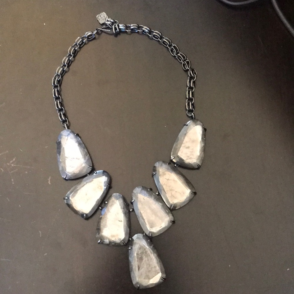 Kendra Scott Gunmetal Crystal Mirror Harlow